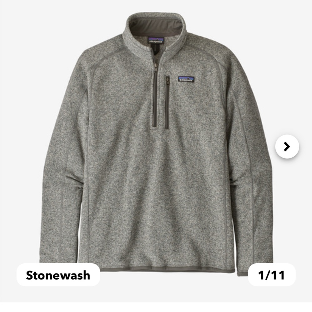 Patagonia Men’s Better Sweater 1/4 Zip Fleece, stonewash